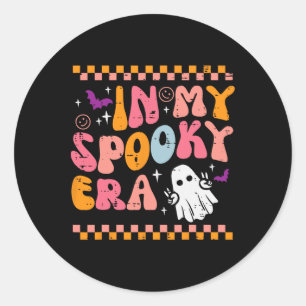 Halloween My Spooky Era Retro Costume Groovy Men W Classic Round Sticker
