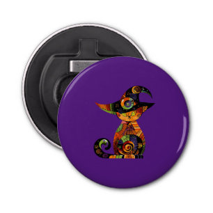 Halloween/mystical/cat/fall  bottle opener