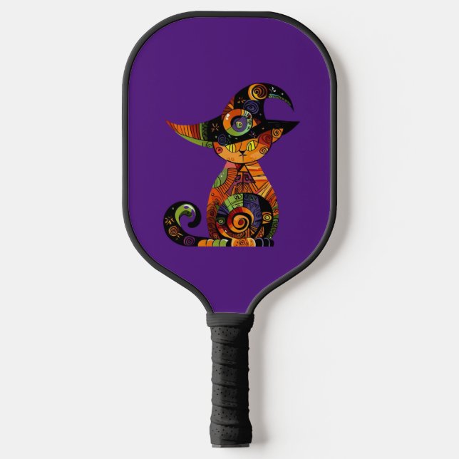 Halloween/mystical/cat/fall  pickleball paddle (Front)