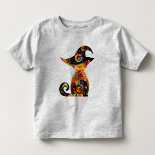 Halloween/mystical/cat/fall toddler T-Shirt