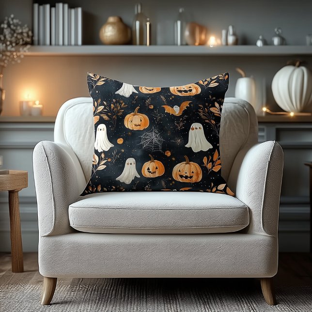 Halloween Name Pillow – Pumpkins, Ghosts & Autumn  (Creator Uploaded)