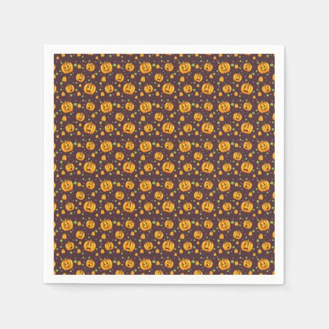 Halloween Napkin/Pumpkins Napkin (Front)