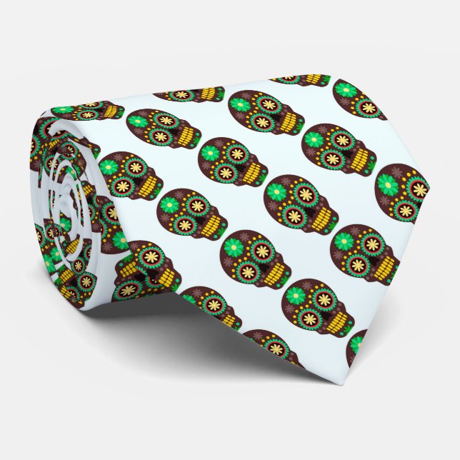 Halloween Necktie Skulls (Rolled)