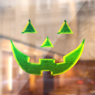 Halloween neon green Jack o lantern scary