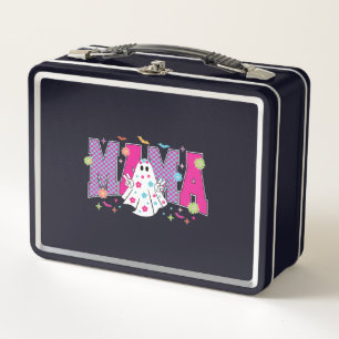 Halloween Neon Mama Mini Metal Lunch Box