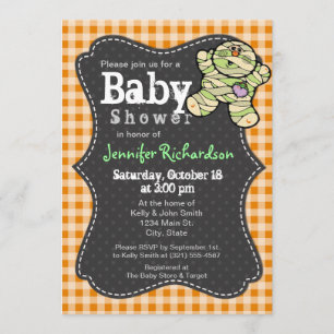 Halloween Neutral Baby Shower Invitation