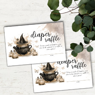 Halloween Neutral Diaper Raffle Baby Shower  Enclosure Card