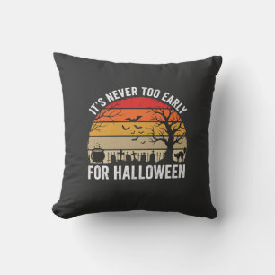 Halloween Never Too Early Vintage Sunset Cushion