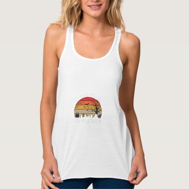 Halloween Never Too Early Vintage Sunset Singlet (Front)