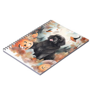 Halloween Newfoundland With Pumpkins Scary  Notebook