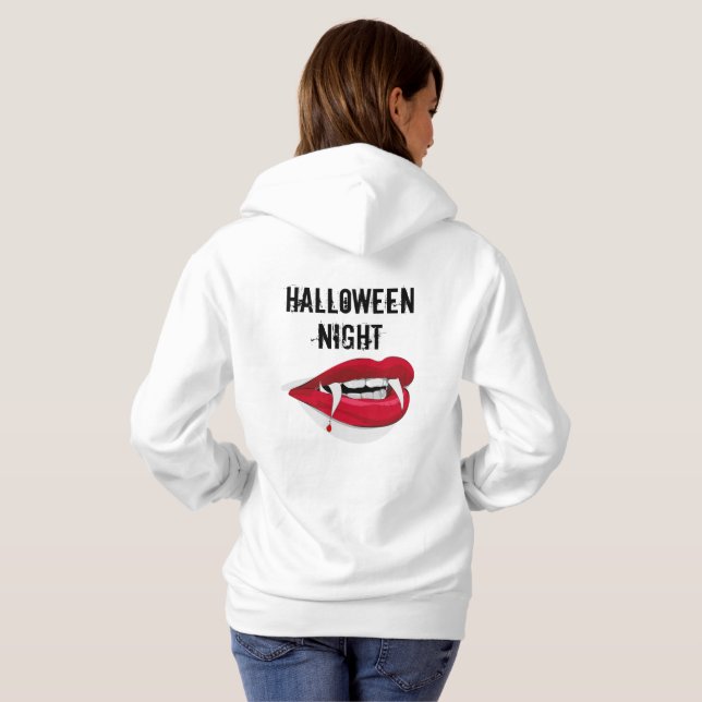 Halloween Night 2 Women's Basic Hooded Sweatshirt (Back Full)