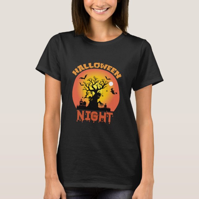 Halloween Night Birthday T-Shirt (Front)