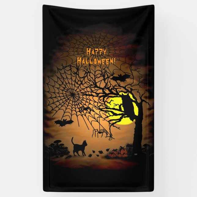Halloween Night , Happy Halloween ! Banner (Vertical)