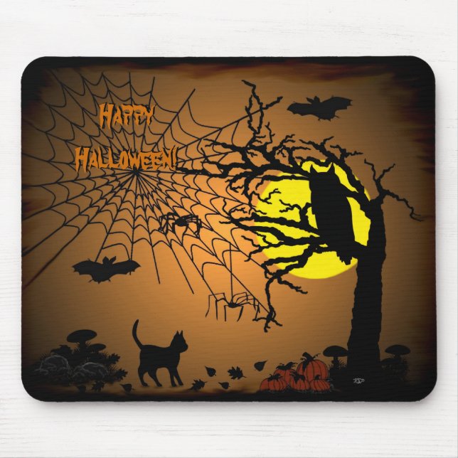 Halloween Night , Happy Halloween! Mouse Pad (Front)