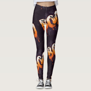 Halloween Night Illustration Leggings