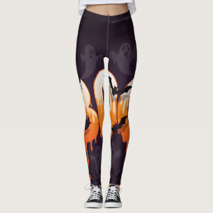 Halloween Night Illustration Leggings
