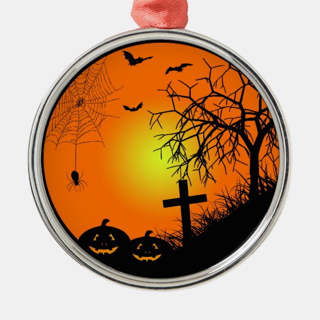 Halloween night metal tree decoration (Front)