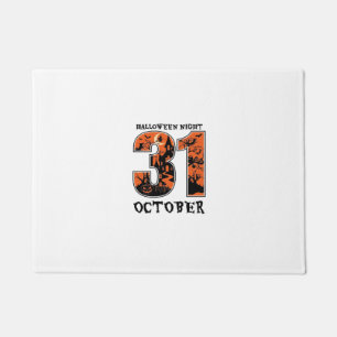 Halloween Night October Haunted House Witch Pumpki Doormat