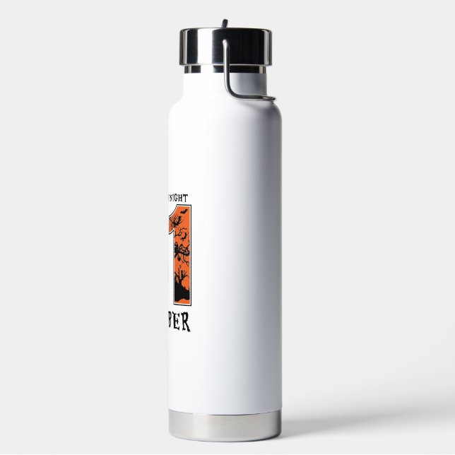 Halloween Night October Haunted House Witch Pumpki Water Bottle (Left)