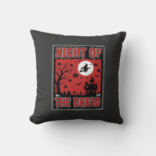 Halloween Night of the Dread Haunted House Cushion