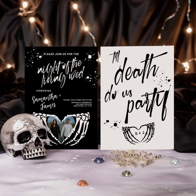 Halloween Night of the Living Wed Wedding Invitation (Creator Uploaded)