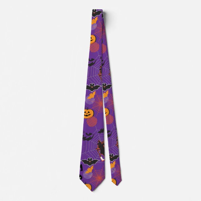 Halloween Night Party Trendy Tie (Front)