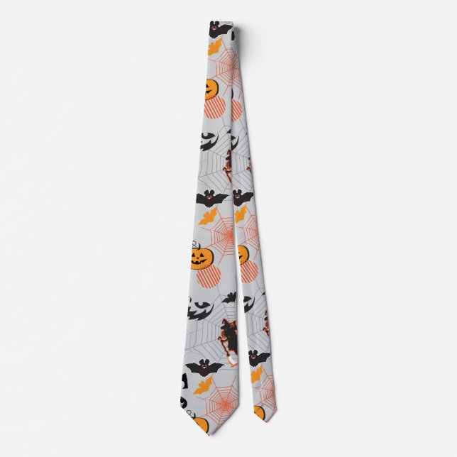 Halloween Night Party Trendy Tie (Front)
