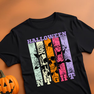 Halloween Night Pastel Colour Skull T-Shirt