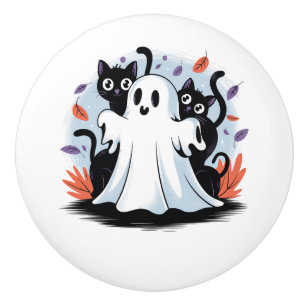 Halloween Night Prowl  Ceramic Knob
