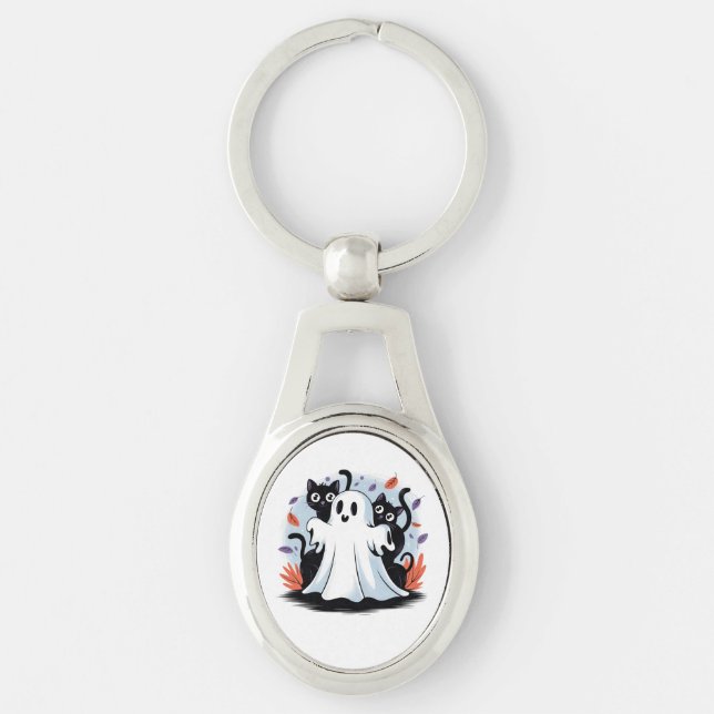 Halloween Night Prowl  Key Ring (Front)