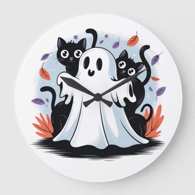 Halloween Night Prowl  Large Clock (Front)