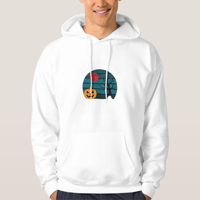 Halloween Night Pumpkin Tree Vector Hoodie (Front)