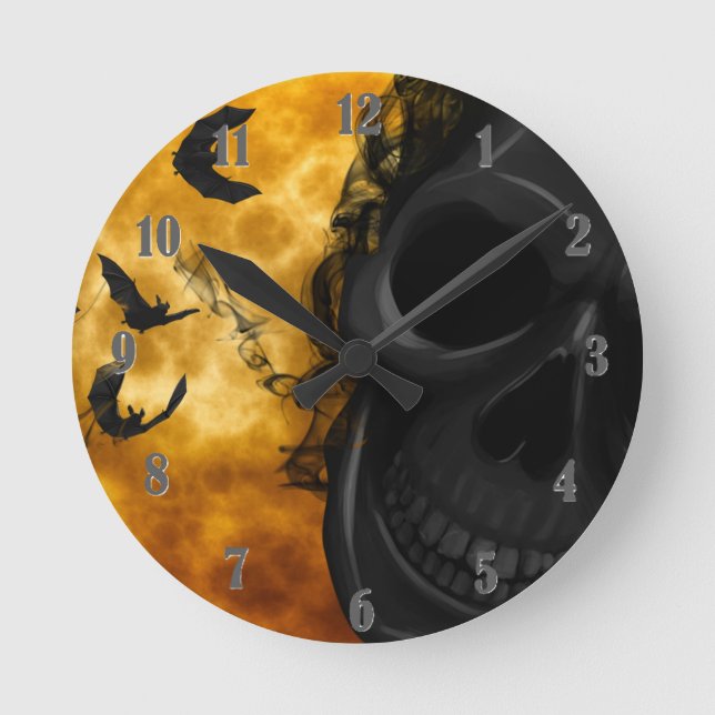 Halloween night round clock (Front)