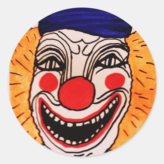 HALLOWEEN NIGHT SCARY CLOWN sticker (Front)