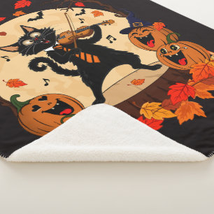Halloween night. sherpa blanket