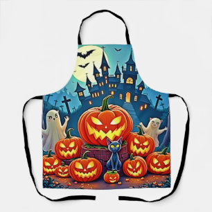 Halloween Night: Spooky Fun Art Apron