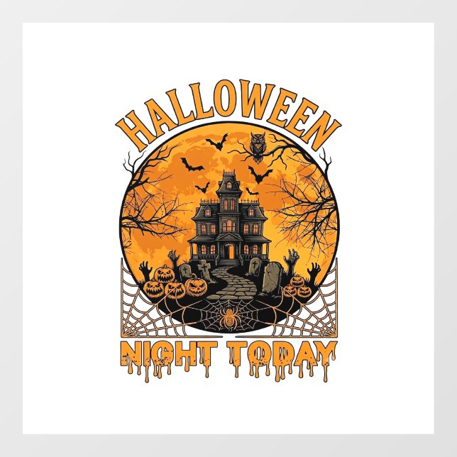 Halloween Night Today Haunted Mansion Pumpkins Owl (Sheet)