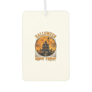 Halloween Night Today Haunted Mansion Pumpkins Owl Car Air Freshener