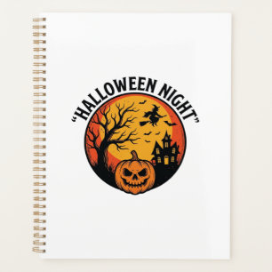 Halloween Night Vintage Engraving Spooky Scene T-S Planner