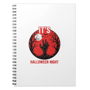 Halloween Night Vintage Engraving Vector Design_1 Notebook