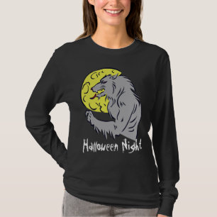 Halloween Night Werewolf Long Sleeve T-Shirt