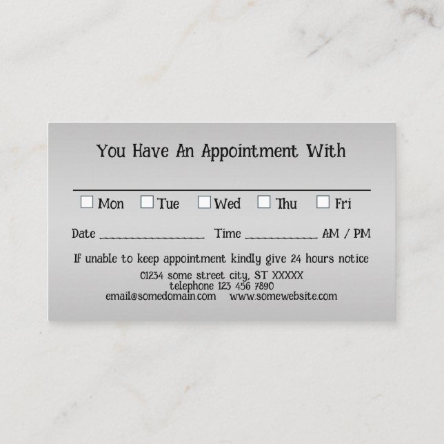 Halloween night with Haunted House, Bats, Pumpkins Appointment Card (Back)