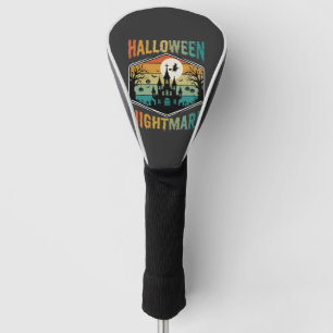 Halloween Nightmare Haunted Castle Retro Vector Golf Head Cover