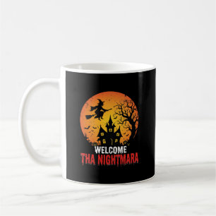 Halloween Nightmare Witch Haunted House Design Coffee Mug