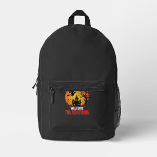 Halloween Nightmare Witch Haunted House Design Printed Backpack