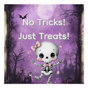 Halloween "No Tricks Just Treats" Poster
