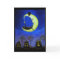 Halloween Note Card, black,cat,Jack-O-Lantern,moon
