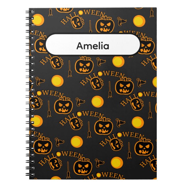 Halloween Notebook | Custom Back to School Journal (Front)