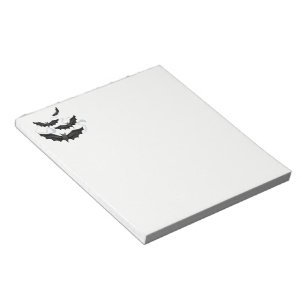 Halloween Notepad Black Bats