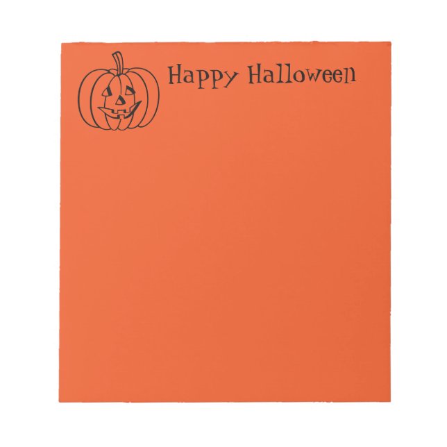 Halloween Notepad Pumpkin (Front)